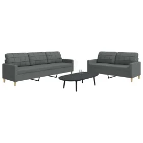 Juego de sofás 2 piezas tela gris oscuro de , Sofás - Ref: Foro24-3278320, Precio: 479,12 €, Descuento: %