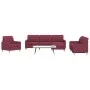 Juego de sofás con reposapiés 4 piezas tela rojo tinto de , Sofás - Ref: Foro24-3278301, Precio: 695,24 €, Descuento: %