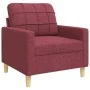 Juego de sofás con reposapiés 4 piezas tela rojo tinto de , Sofás - Ref: Foro24-3278301, Precio: 695,24 €, Descuento: %