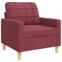 Juego de sofás con reposapiés 4 piezas tela rojo tinto de , Sofás - Ref: Foro24-3278301, Precio: 706,17 €, Descuento: %