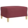 Juego de sofás con reposapiés 4 piezas tela rojo tinto de , Sofás - Ref: Foro24-3278301, Precio: 695,24 €, Descuento: %