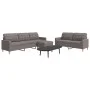 Juego de sofás con reposapiés 3 piezas tela gris taupé de , Sofás - Ref: Foro24-3278334, Precio: 563,52 €, Descuento: %