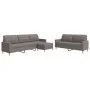 Juego de sofás con reposapiés 3 piezas tela gris taupé de , Sofás - Ref: Foro24-3278334, Precio: 563,52 €, Descuento: %