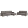 Juego de sofás con reposapiés 3 piezas tela gris taupé de , Sofás - Ref: Foro24-3278334, Precio: 572,90 €, Descuento: %