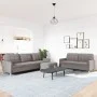 Juego de sofás con reposapiés 3 piezas tela gris taupé de , Sofás - Ref: Foro24-3278334, Precio: 563,52 €, Descuento: %