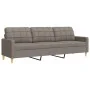 Sofagarnitur mit Fußhocker, 3-teilig, in Grau-Taupe Stoff. von , Sofas - Ref: Foro24-3278334, Preis: 563,52 €, Rabatt: %