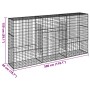 Cesta de gaviones con cubierta hierro galvanizado 300x50x150 cm de , Maceteros y jardineras - Ref: Foro24-3295156, Precio: 16...