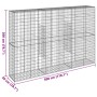 Cesta de gaviones con cubierta hierro galvanizado 300x50x200 cm de , Maceteros y jardineras - Ref: Foro24-3295168, Precio: 18...