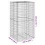 Cesta gaviones con cubierta hierro galvanizado 100x100x200 cm de , Maceteros y jardineras - Ref: Foro24-3295225, Precio: 102,...