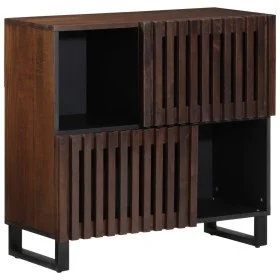 Massiver Mangoholz-Sideboard in Braun 80x34x75 cm von , Schließfächer und Lagerschränke - Ref: Foro24-377571, Preis: 137,38 €...