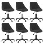 Sillas de comedor giratorias 6 unidades terciopelo negro de , Sillas de comedor - Ref: Foro24-3089018, Precio: 403,87 €, Desc...