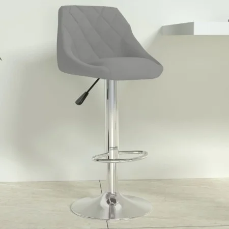 Taburete de cocina de terciopelo gris claro de , Taburetes de cocina - Ref: Foro24-335294, Precio: 77,08 €, Descuento: %