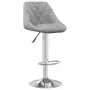 Taburete de cocina de terciopelo gris claro de , Taburetes de cocina - Ref: Foro24-335294, Precio: 77,08 €, Descuento: %