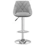 Taburete de cocina de terciopelo gris claro de , Taburetes de cocina - Ref: Foro24-335294, Precio: 77,08 €, Descuento: %