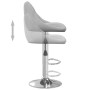 Taburete de cocina de terciopelo gris claro de , Taburetes de cocina - Ref: Foro24-335294, Precio: 78,14 €, Descuento: %