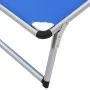 Folding sun loungers with canopy, 2 units, aluminum and blue textilene. by vidaXL, Loungers - Ref: Foro24-312457, Price: 183,...