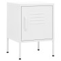 Mesita de noche acero blanco 35x35x51 cm de , Mesitas de noche - Ref: Foro24-336215, Precio: 71,61 €, Descuento: %