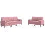 Juego de sofás con cojines 2 piezas terciopelo rosa de , Sofás - Ref: Foro24-3278414, Precio: 590,02 €, Descuento: %