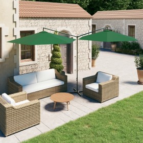 Sombrilla doble con palo de acero verde 600 cm de vidaXL, Sombrillas - Ref: Foro24-312562, Precio: 148,87 €, Descuento: %
