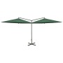 Sombrilla doble con palo de acero verde 600 cm de vidaXL, Sombrillas - Ref: Foro24-312562, Precio: 148,87 €, Descuento: %