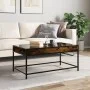 Mesa de centro con Infinity LED roble ahumado 90x50x41 cm by , Coffee table - Ref: Foro24-847689, Price: 96,47 €, Discount: %