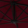 Sombrilla de pared con LEDs y poste de metal 300 cm burdeos de vidaXL, Sombrillas - Ref: Foro24-312526, Precio: 148,68 €, Des...