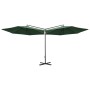 Sombrilla doble con palo de acero verde 600 cm de vidaXL, Sombrillas - Ref: Foro24-312562, Precio: 148,87 €, Descuento: %