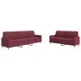 Juego de sofás 2 piezas tela rojo tinto de , Sofás - Ref: Foro24-3278325, Precio: 509,10 €, Descuento: %