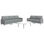 Juego de sofás 2 piezas tela gris claro de , Sofás - Ref: Foro24-3278319, Precio: 464,80 €, Descuento: %