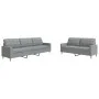 Juego de sofás 2 piezas tela gris claro by , Sofas - Ref: Foro24-3278319, Price: 458,01 €, Discount: %