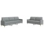 Juego de sofás 2 piezas tela gris claro de , Sofás - Ref: Foro24-3278319, Precio: 464,80 €, Descuento: %