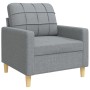 Juego de sofás con reposapiés 4 piezas tela gris claro de , Sofás - Ref: Foro24-3278295, Precio: 647,16 €, Descuento: %