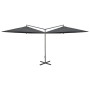 Sombrilla doble con palo de acero antracita 600 cm de vidaXL, Sombrillas - Ref: Foro24-312564, Precio: 149,57 €, Descuento: %