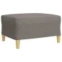 Juego de sofá 3 piezas con reposapiés y cojines tela taupé de , Sofás - Ref: Foro24-3278350, Precio: 606,84 €, Descuento: %