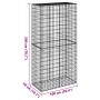 Cesta de gaviones con cubierta hierro galvanizado 100x50x200 cm de , Maceteros y jardineras - Ref: Foro24-3295166, Precio: 86...