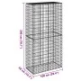 Cesta de gaviones con cubierta hierro galvanizado 100x50x200 cm de , Maceteros y jardineras - Ref: Foro24-3295166, Precio: 84...