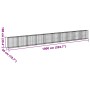 Cesta de gaviones con cubierta hierro galvanizado 1000x50x100cm de , Maceteros y jardineras - Ref: Foro24-3295151, Precio: 43...