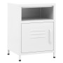 Mesita de noche acero blanco 35x35x51 cm de , Mesitas de noche - Ref: Foro24-336224, Precio: 79,64 €, Descuento: %
