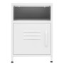 Mesita de noche acero blanco 35x35x51 cm de , Mesitas de noche - Ref: Foro24-336224, Precio: 79,64 €, Descuento: %