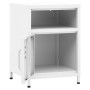 Mesita de noche acero blanco 35x35x51 cm de , Mesitas de noche - Ref: Foro24-336224, Precio: 79,64 €, Descuento: %