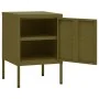 Mesita de noche acero verde oliva 35x35x51 cm de , Mesitas de noche - Ref: Foro24-336207, Precio: 72,79 €, Descuento: %
