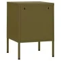 Mesita de noche acero verde oliva 35x35x51 cm de , Mesitas de noche - Ref: Foro24-336207, Precio: 72,79 €, Descuento: %
