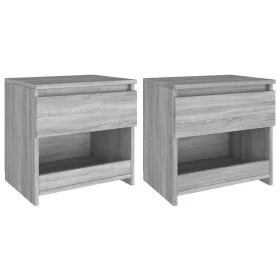 Mesitas noche 2 uds madera contrachapada gris Sonoma 40x30x39cm de , Mesitas de noche - Ref: Foro24-815132, Precio: 58,99 €, ...