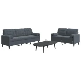Juego de sofás con cojines 2 piezas terciopelo gris oscuro de , Sofás - Ref: Foro24-3278412, Precio: 484,35 €, Descuento: %