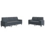 Juego de sofás con cojines 2 piezas terciopelo gris oscuro de , Sofás - Ref: Foro24-3278412, Precio: 491,95 €, Descuento: %