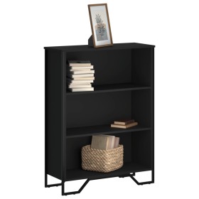 Estantería de madera de ingeniería negra 80x31x106 cm de , Librerías y estanterías - Ref: Foro24-848624, Precio: 60,25 €, Des...