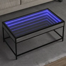 Mesa de centro con Infinity LED gris Sonoma 90x50x41 cm by , Coffee table - Ref: Foro24-847690, Price: 100,85 €, Discount: %