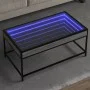 Mesa de centro con Infinity LED gris Sonoma 90x50x41 cm by , Coffee table - Ref: Foro24-847690, Price: 100,85 €, Discount: %