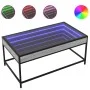 Mesa de centro con Infinity LED gris Sonoma 90x50x41 cm by , Coffee table - Ref: Foro24-847690, Price: 100,85 €, Discount: %