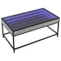 Mesa de centro con Infinity LED gris Sonoma 90x50x41 cm by , Coffee table - Ref: Foro24-847690, Price: 100,85 €, Discount: %